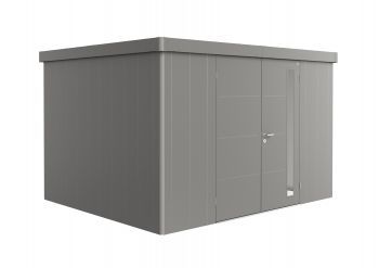 Zahradní domek Neo 3D dvoukřídlé dveře, šedý křemen metalíza 2.2 - Biohort