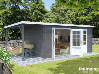 Zahradní domek Ella 13.1 m², 450x300 s přístřeškem