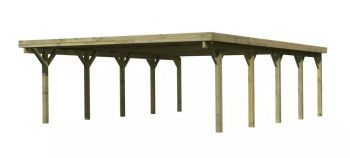 Carport CLASSIC 3A 61978 ocelové střešní plechy