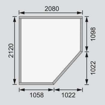 Zahradní domek Karibu SCHWANDORF 3 (73468) terragrau