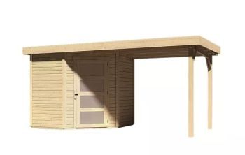 Zahradní domek Karibu SCHWANDORF 3 přístavek 240 cm (77738) natur