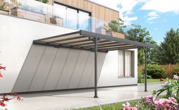 Kovový přístřešek / carport TRIGANO JARDIN MISTRAL WALL