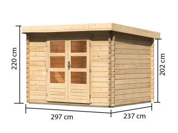 Dřevěný zahradní domek Karibu BASTRUP 3 (73285) natur