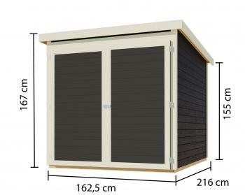 Dřevěná garáž Karibu Fahrradgarage (38646) terragrau