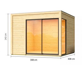 Dřevěný zahradní domek Karibu DICE 1 (92788) natur