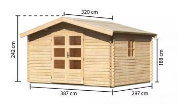 Dřevěný zahradní domek Karibu MELDORF 5 (91495) natur