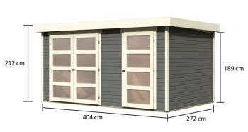 Dřevěný zahradní domek Karibu MÜHLENTRUP 2 (23619) terragrau