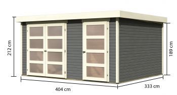 Dřevěný zahradní domek Karibu MÜHLENTRUP 3 (39048) terragrau