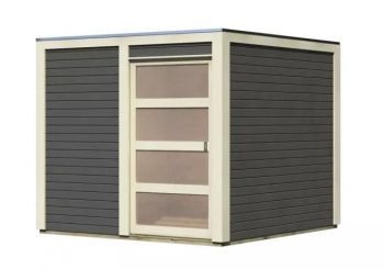 Dřevěný zahradní domek Karibu QUBIC 1 (79846) terragrau