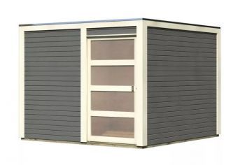 Dřevěný zahradní domek Karibu QUBIC 2 (89394) terragrau