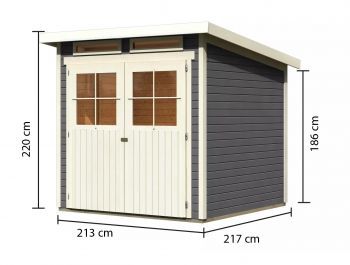 Dřevěný zahradní domek Karibu GLUCKSBURG 3 (68214) terragrau