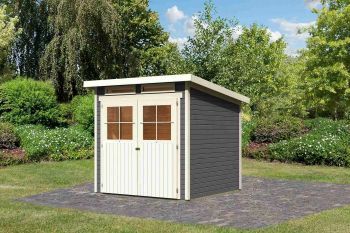 Dřevěný zahradní domek Karibu GLUCKSBURG 3 (68214) terragrau