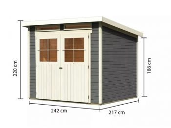 Dřevěný zahradní domek Karibu GLUCKSBURG 4 (68216) terragrau