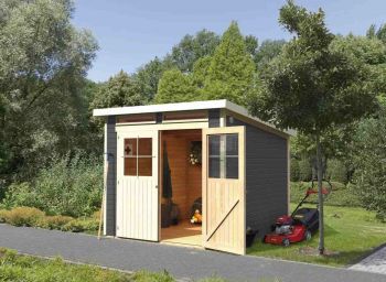 Dřevěný zahradní domek Karibu GLUCKSBURG 4 (68216) terragrau