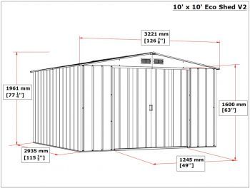 Zahradní domek Duramax Colossus ECO XL 9,7 m² - antracit 61251