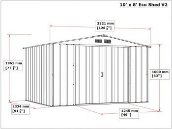 Zahradní domek Duramax Colossus ECO 7,8 m2 - zelený 60261