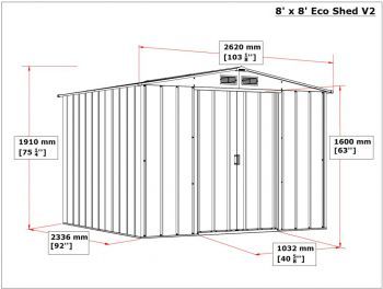Zahradní domek Duramax Titan ECO XL 6,3 m² - antracit 60151