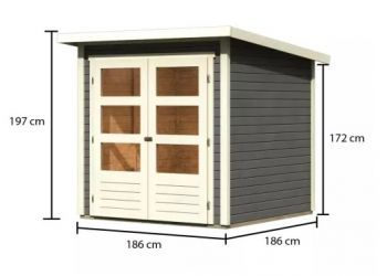Dřevěný zahradní domek Karibu STOCKACH 2 (77874) terragrau
