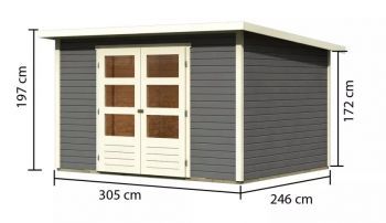 Dřevěný zahradní domek Karibu STOCKACH 5 (82983) terragrau