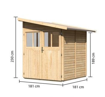 Dřevěný zahradní domek Karibu WANDLITZ 2 (54600) natur