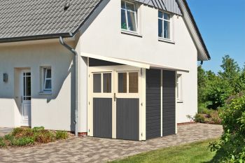 Dřevěný zahradní domek Karibu WANDLITZ 2 (73072) terragrau
