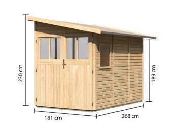 Dřevěný zahradní domek Karibu WANDLITZ 3 (55256) natur