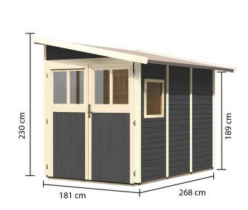 Dřevěný zahradní domek Karibu WANDLITZ 3 (73073) terragrau