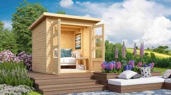 Dřevěný zahradní domek Karibu STOCKACH 2 (77873) natur
