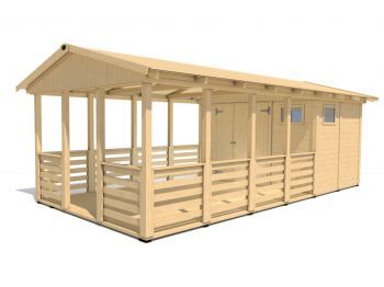 Zahradní altán Herold A3366B s terasovou podlahou (6,3 + 12,6 m2)