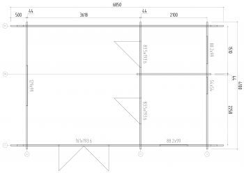 Zahradní chatka Sandra 29.9 m² (585x390 cm)