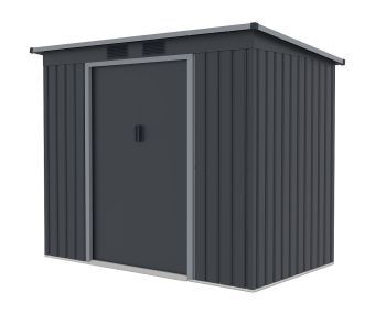 Plechový zahradní domek Lanitplast HALLE 7x4 antracit