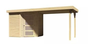 Zahradní domek Karibu SCHWANDORF 3 přístavek 280 cm (77742) natur
