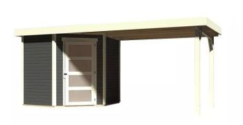 Zahradní domek Karibu SCHWANDORF 3 přístavek 280 cm (77743) terragrau
