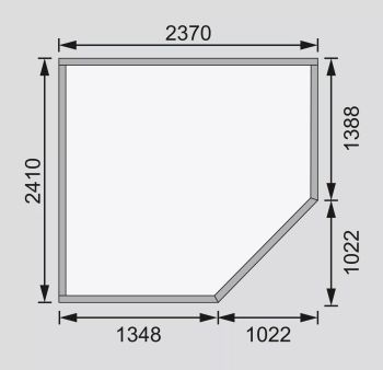 Zahradní domek Karibu SCHWANDORF 5 (73471) terragrau