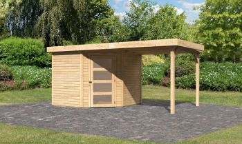 Zahradní domek Karibu SCHWANDORF 5 přístavek 240 cm (77746) natur