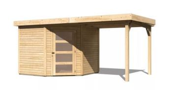 Zahradní domek Karibu SCHWANDORF 5 přístavek 240 cm (77746) natur