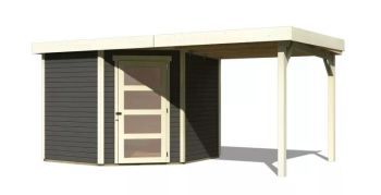 Zahradní domek Karibu SCHWANDORF 5 přístavek 240 cm (77747) terragrau