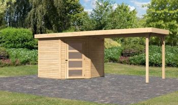 Zahradní domek Karibu SCHWANDORF 5 přístavek 280 cm (77750) natur