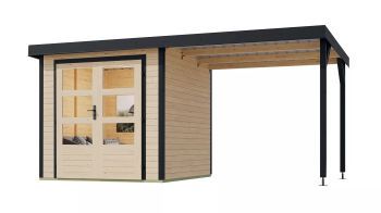 Zahradní hybridní domek Karibu JUPITER A (93424) natur / antracit