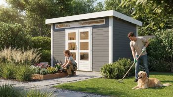 Dřevěný zahradní domek Karibu KANDERN 7 (82991) terragrau