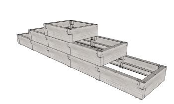 Vyvýšený záhon JUWEL TIMBER ERGOLINE StepOne