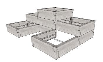 Vyvýšený záhon JUWEL TIMBER ERGOLINE StepTwo