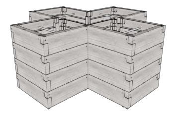 Vyvýšený záhon JUWEL TIMBER ERGOLINE CROSS