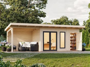 Zahradní domek Aurelia 12.4 + 7.9 m2 (hliníková okna a dveře)