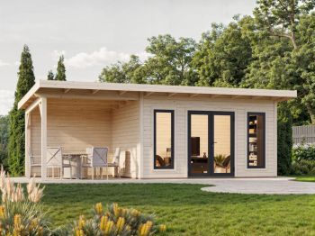 Zahradní domek Aurelia 12.7 + 7.9 m2 (hliníková okna a dveře)