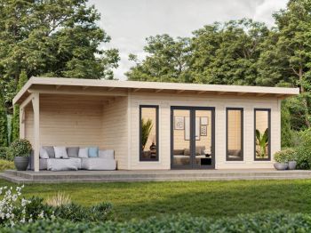 Zahradní domek Aurelia 15.2 + 7.9 m2 (hliníková okna a dveře)