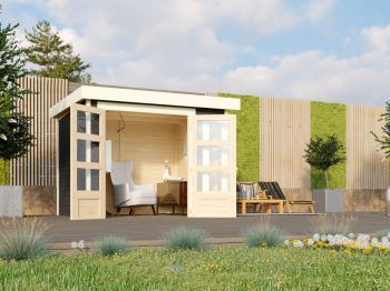 Dřevěný zahradní domek Karibu KERKO 3 (82927) terragrau