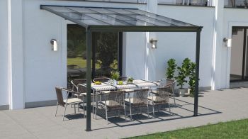 Hliníková pergola WALL 33 FSX antracit   čirý PC