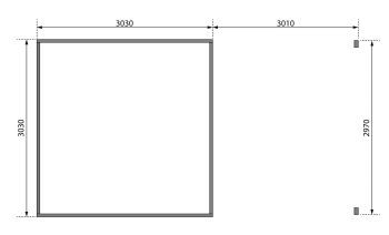 Zahradní domek Karibu RADEBURG 1 přístavek 330 cm (31465) terragrau