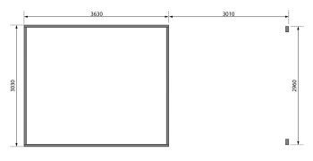 Zahradní domek Karibu RADEBURG 2 přístavek 330 cm (31481) terragrau